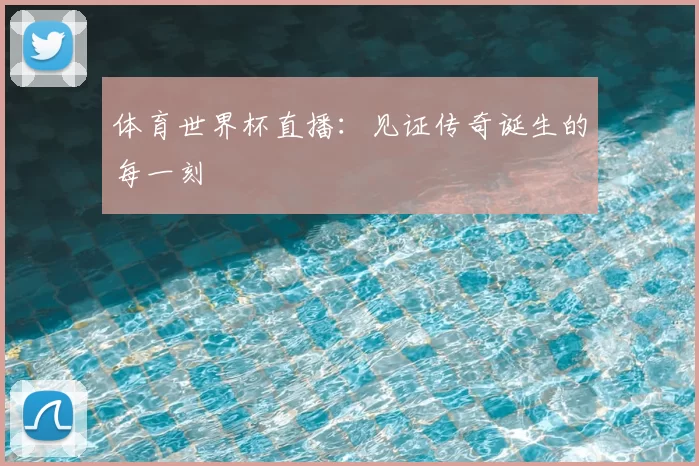 体育世界杯直播：见证传奇诞生的每一刻